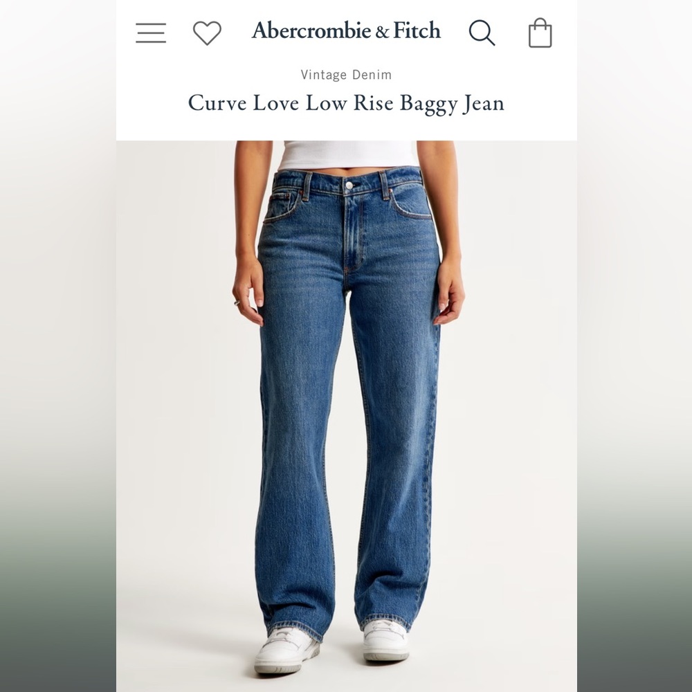 Abercrombie Curve Love Low Rise Baggy Jean size 28 Long / 6L